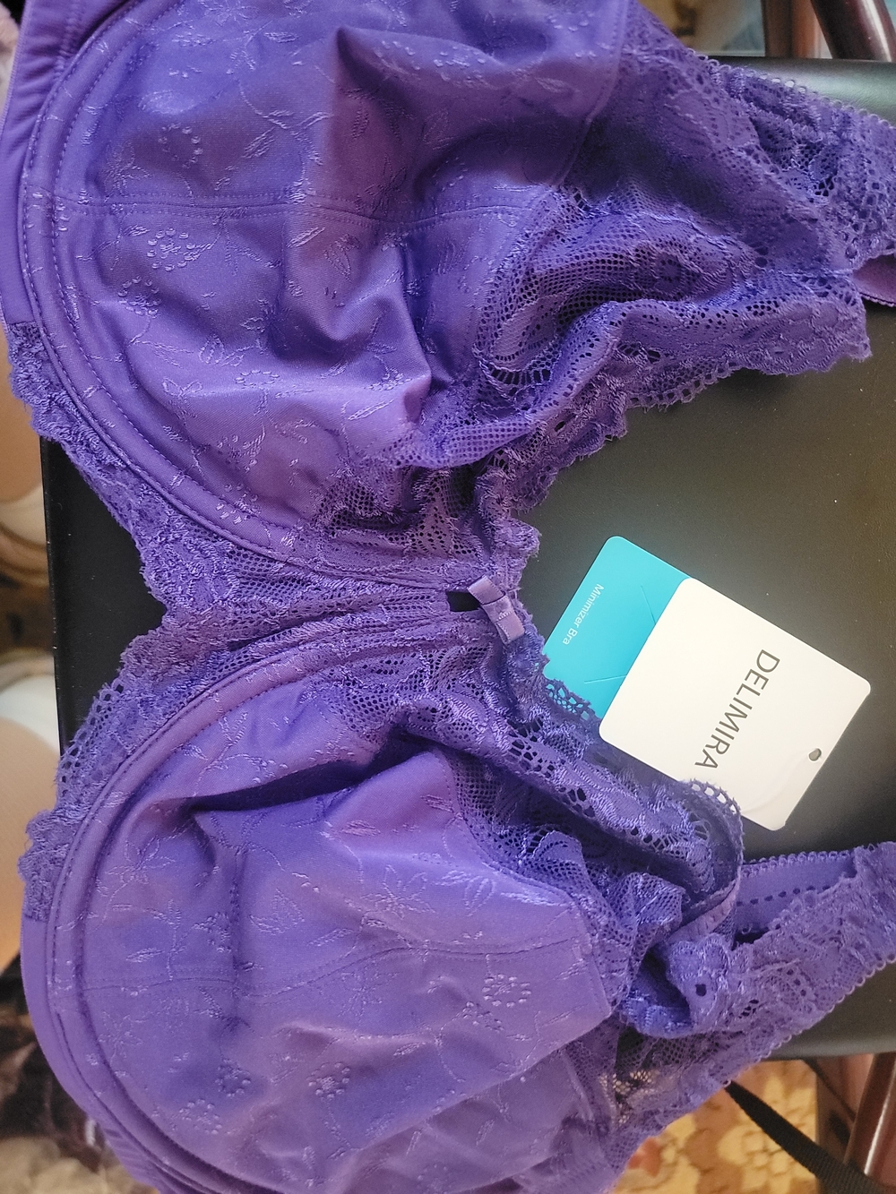 Purple Lace Underwire Bra — Women's Intimates 44F